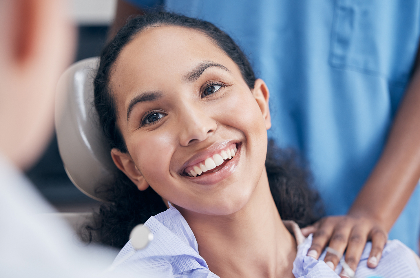 woman with smile checkup