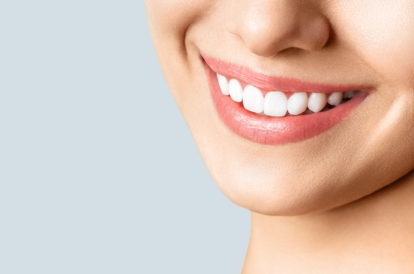 female smile whitening